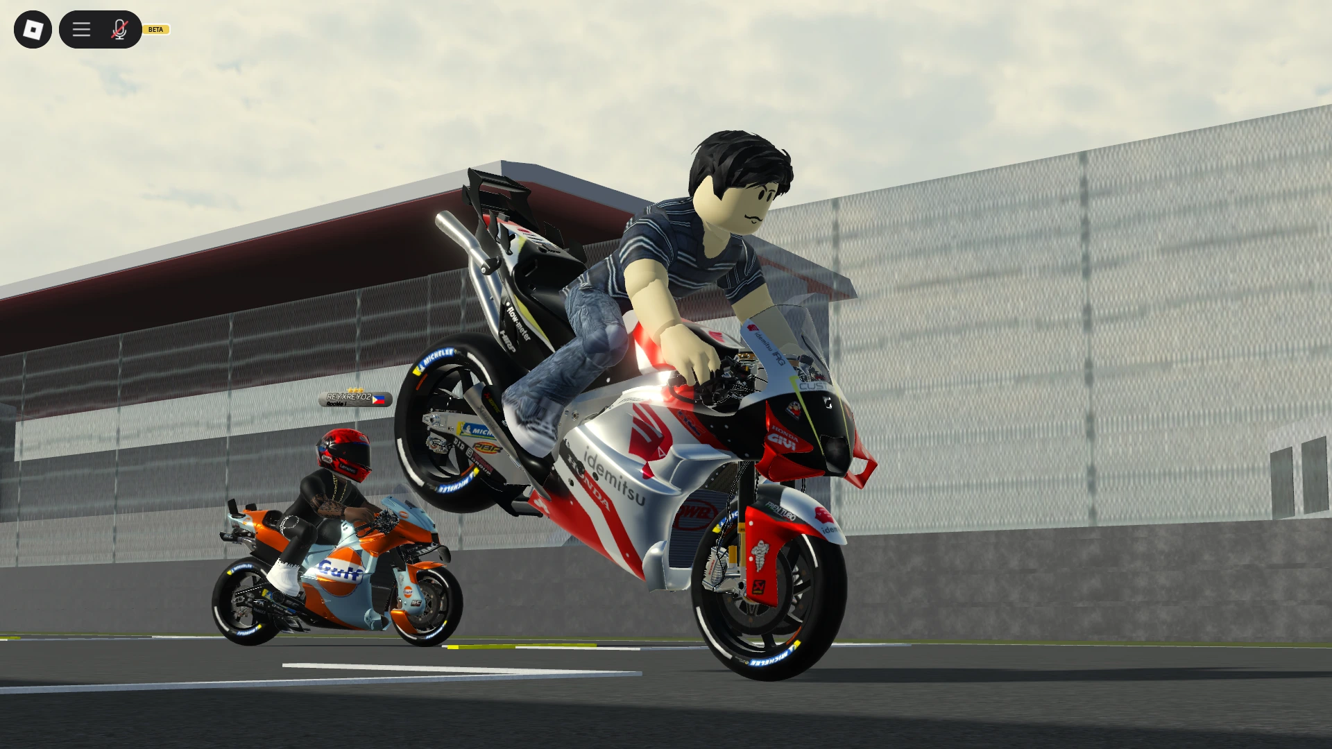 project corsa idemitsu honda gp wheelie