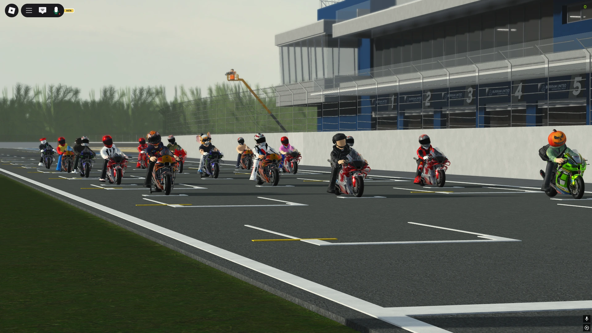 Project Corsa players lining up before race start